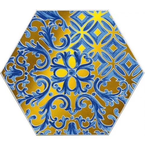 Плитка настенная Kerama Marazzi Талья 4 Декор глянцевый синий VT\A430\24000 23,1х20 см