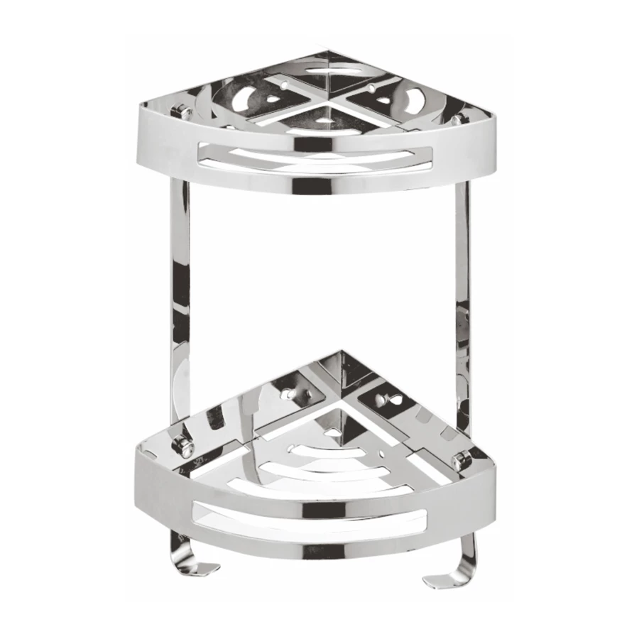 Полка Azario угловая двухэтажная хром AZ-160-2