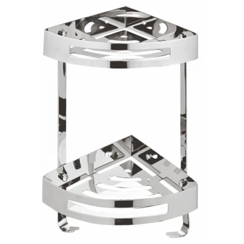 Полка Azario угловая двухэтажная хром AZ-160-2