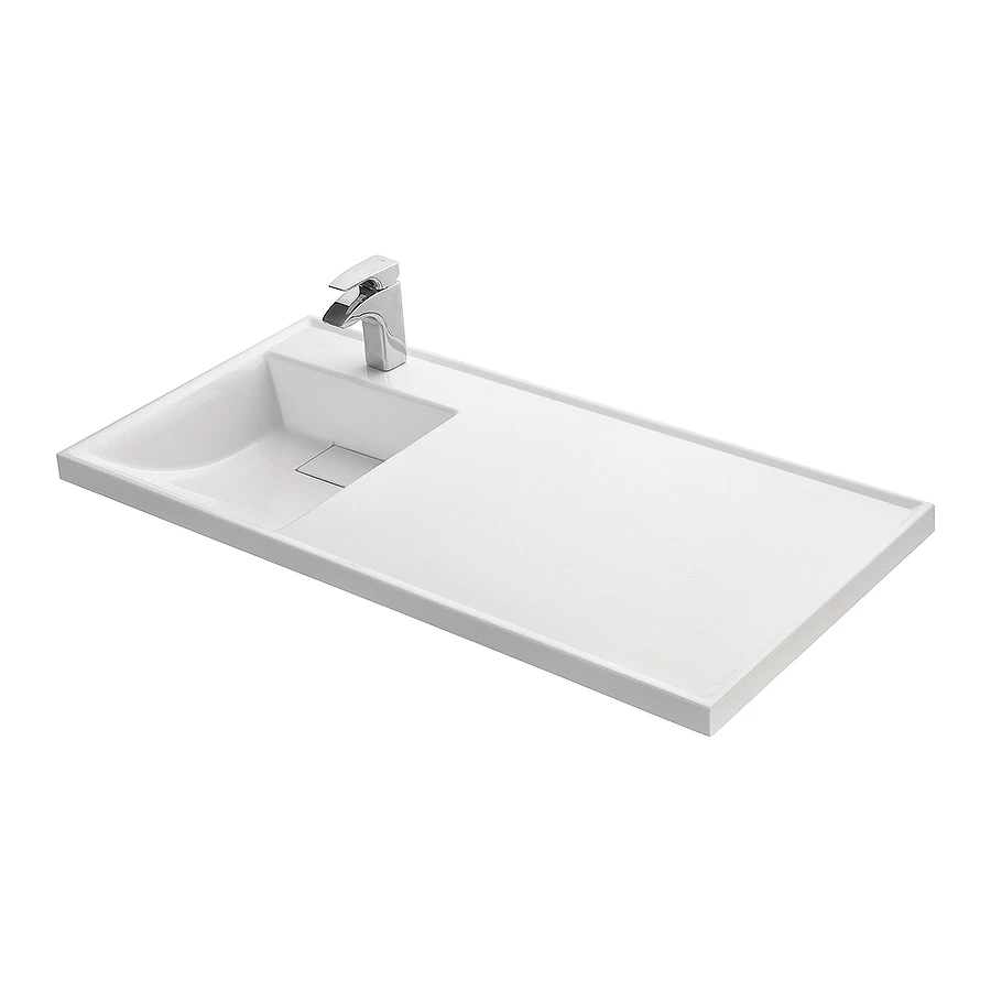 Раковина Aquaton Лондри белая левая 1A72833KLH01L 105х50 см