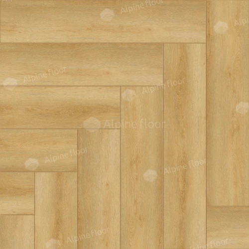 Каменный SPC ламинат Alpine Floor Parquet Light синхронное тиснение Дуб Батейн ЕСО 13-29 43 класс 4 мм 1.95 кв.м 60х12.5 см