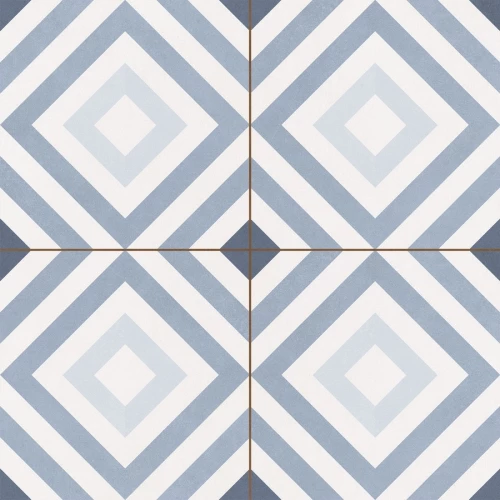 Плитка керамическая Nice Ker Шик Wиллиам Оcеан / Chic William Ocean матовая голубая NKR_CH_WI_OCE 45х45 см