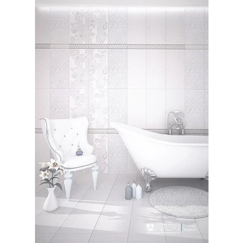 Плитка настенная Azori Illusio Bianco 504281101 63х31,5 см