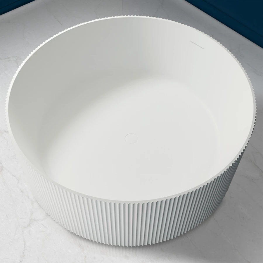 Ванна из искусственного камня Abber Stein белая матовая AS9679 150x150 см