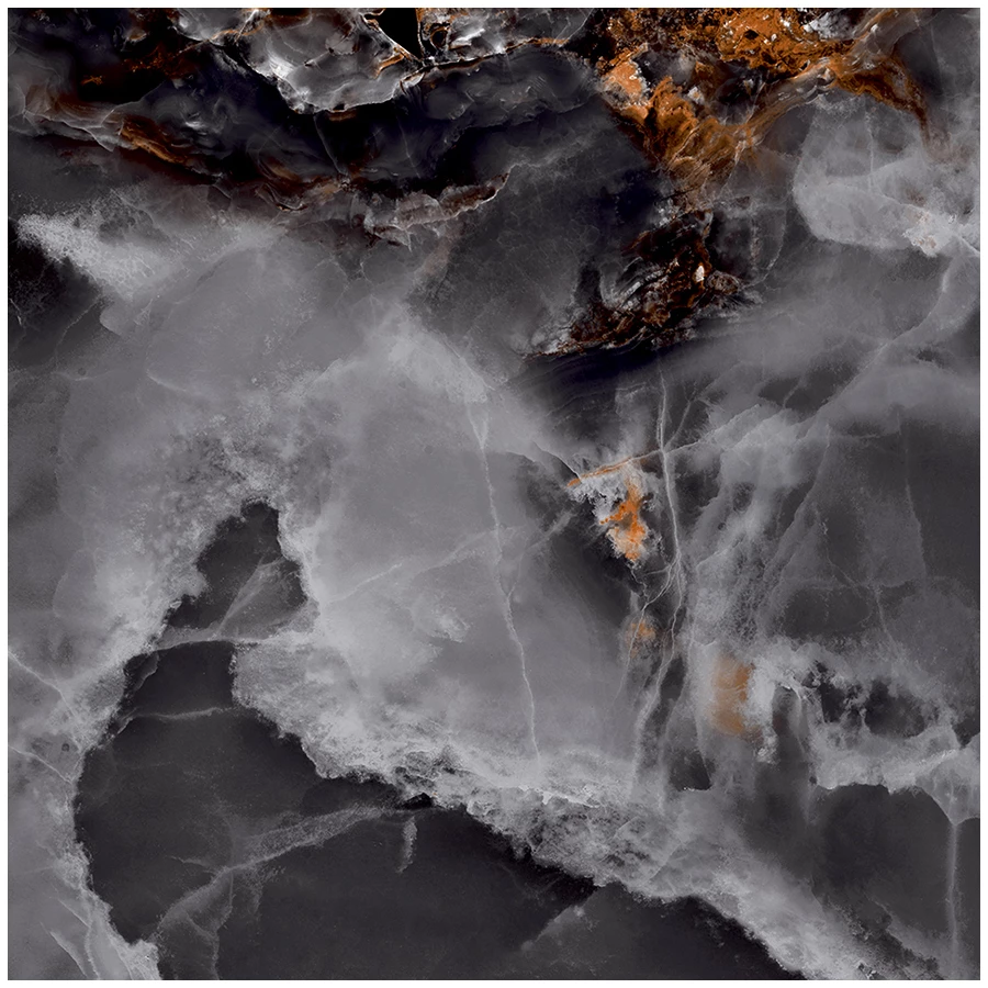 Керамогранит Laparet Andora Black полированный чёрный 60х60 см