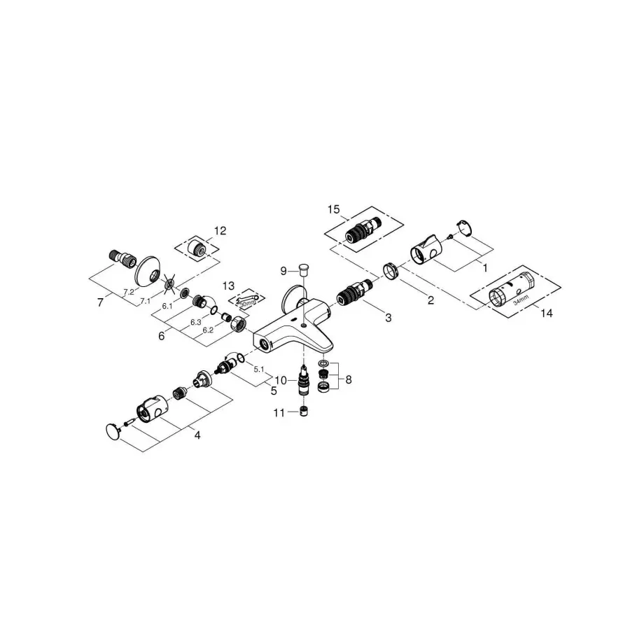 Термостат для ванны Grohe Grohtherm 800 34567000