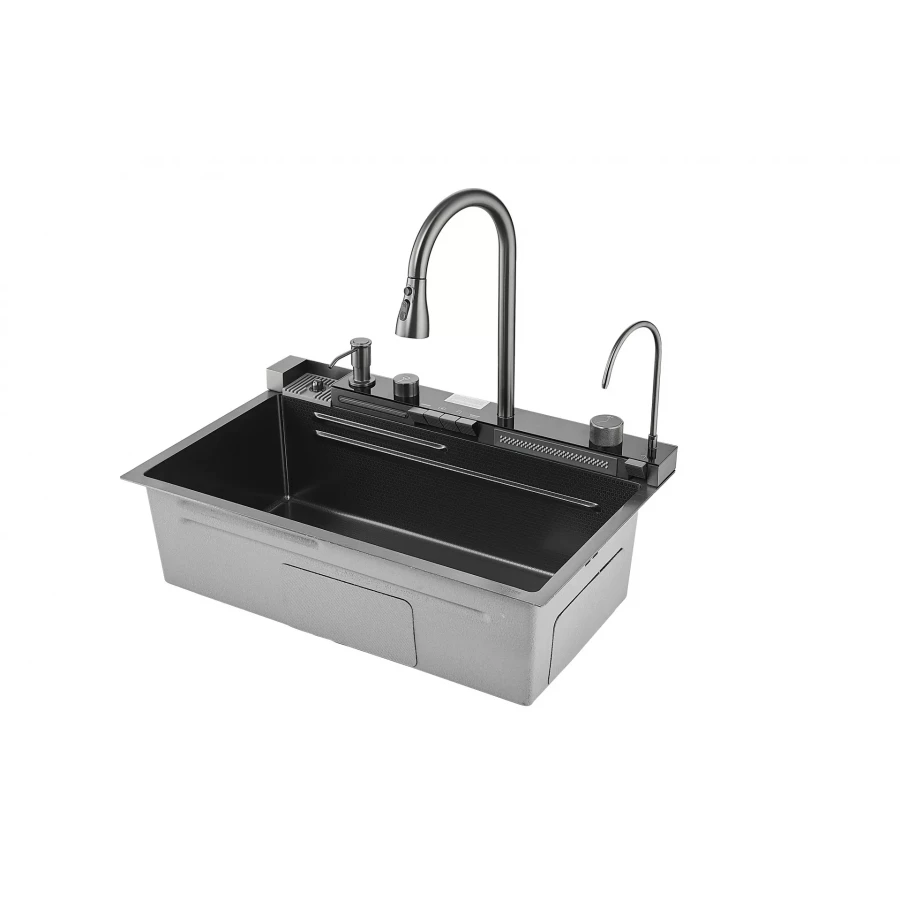 Мойка кухонная Savol с водопадом S-SC001Q 75x46 см