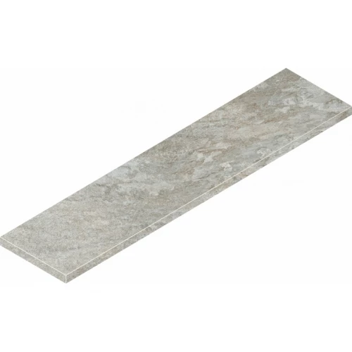 Ступень угловая левая из керамогранита Italon Магма Сильвер матовая серая 620070002987 120х33 см