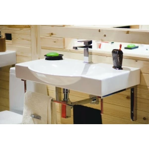 Умывальник Sanita Luxe Infinity 65 с кронштейнами и полотенцедержателем INF65SLWB01KR