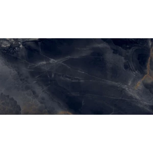 Керамогранит Laparet Interstellar Black глянцевый чёрный 160х80 см