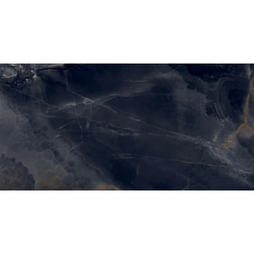 Керамогранит Laparet Interstellar Black глянцевый чёрный 160х80 см