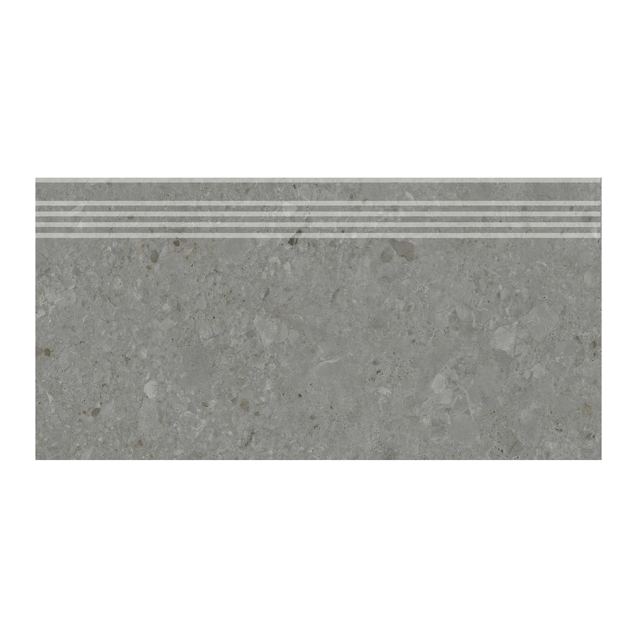 Ступень из керамогранита Kerama Marazzi Чеппо ди Гре матовая темно-серая DD606120R\GR 60х30 см