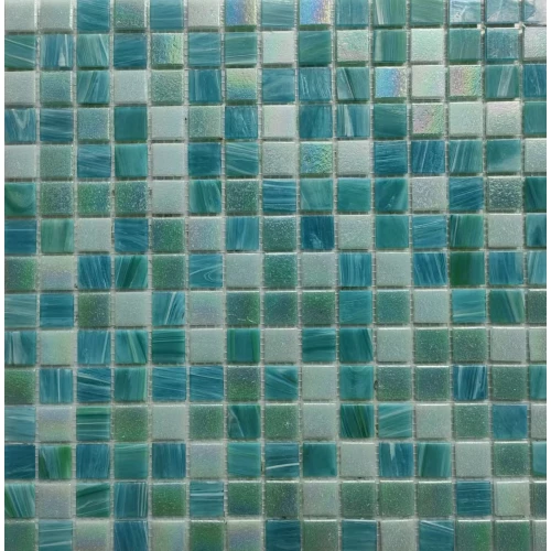 Мозаика Bonaparte Стеклянная мозаика Element 20х20 полуполированная голубая 32,7х32,7 см