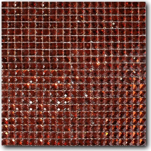 Стеклянная мозаика Art&Natura Crystall сетка 15x15x5 глянцевая красная crystall9 32,7x32,7 см