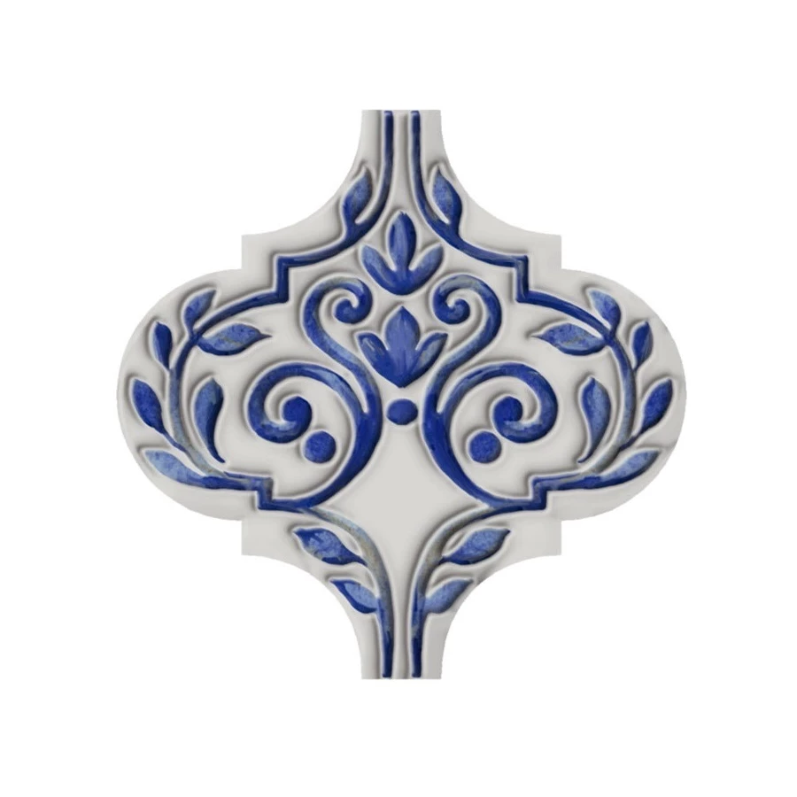 Плитка настенная Kerama Marazzi Арабески Майолика 2 Декор глянцевый синий VT/A317/65000 6,5х6,5 см