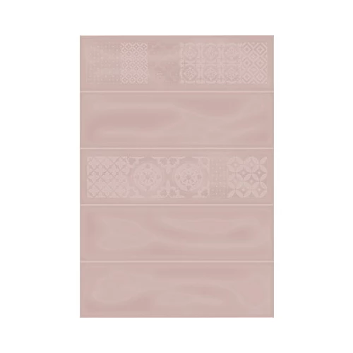 Плитка настенная Керамин Метро 3Д бежевый декор 27,5*40 см