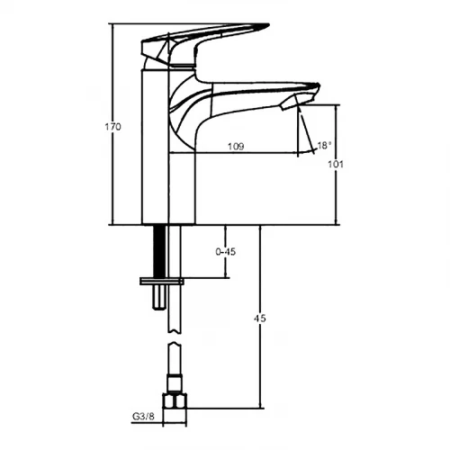Смеситель для раковины Jacob Delafon без донного клапана E32908-CP