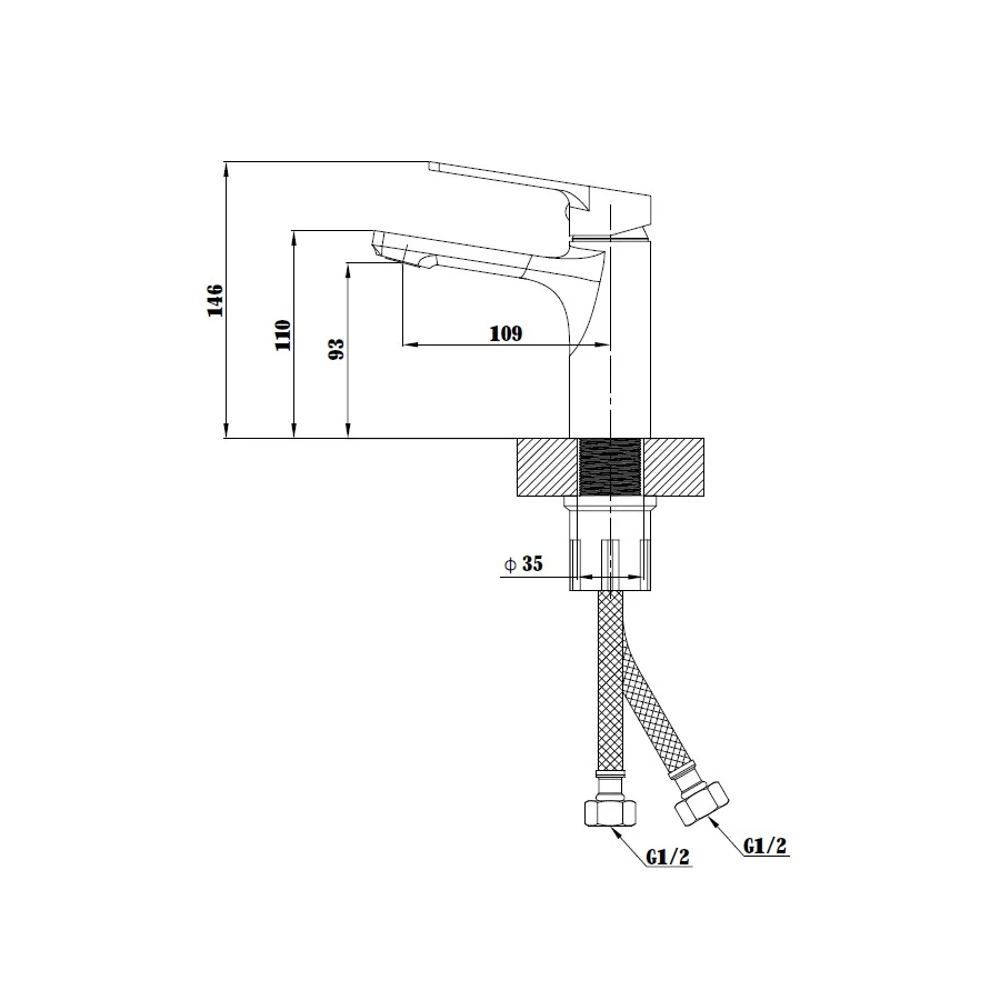 Смеситель для раковин Esko singapore black SB 26