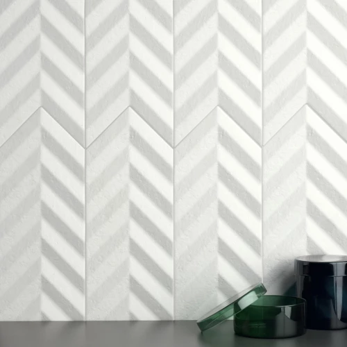 Плитка настенная Harmony Peronda Фолд Вхите / Fold White матовая белая 37885 38х15 см