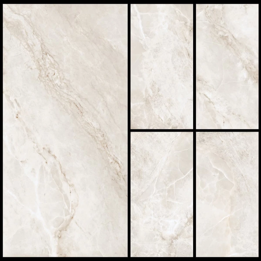 Керамогранит Planet Ceramics Renova Silver глянцевый серый 120х60 см