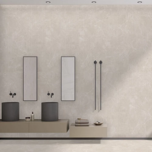 Керамогранит Neodom Marble Lublin Blanco Linear Carving матовый бежевый N40024 120х60 см