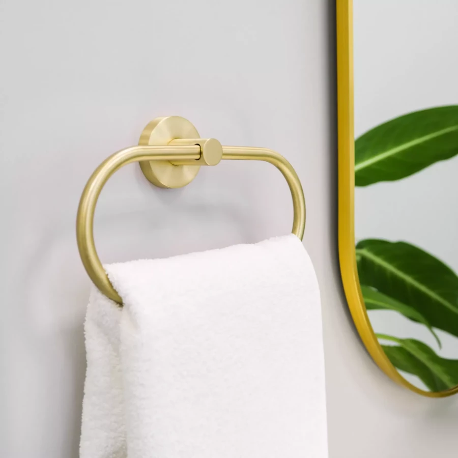 Зеркало Fixsen led с подсветкой овальное золото сатин FX-3120G 50х120 см