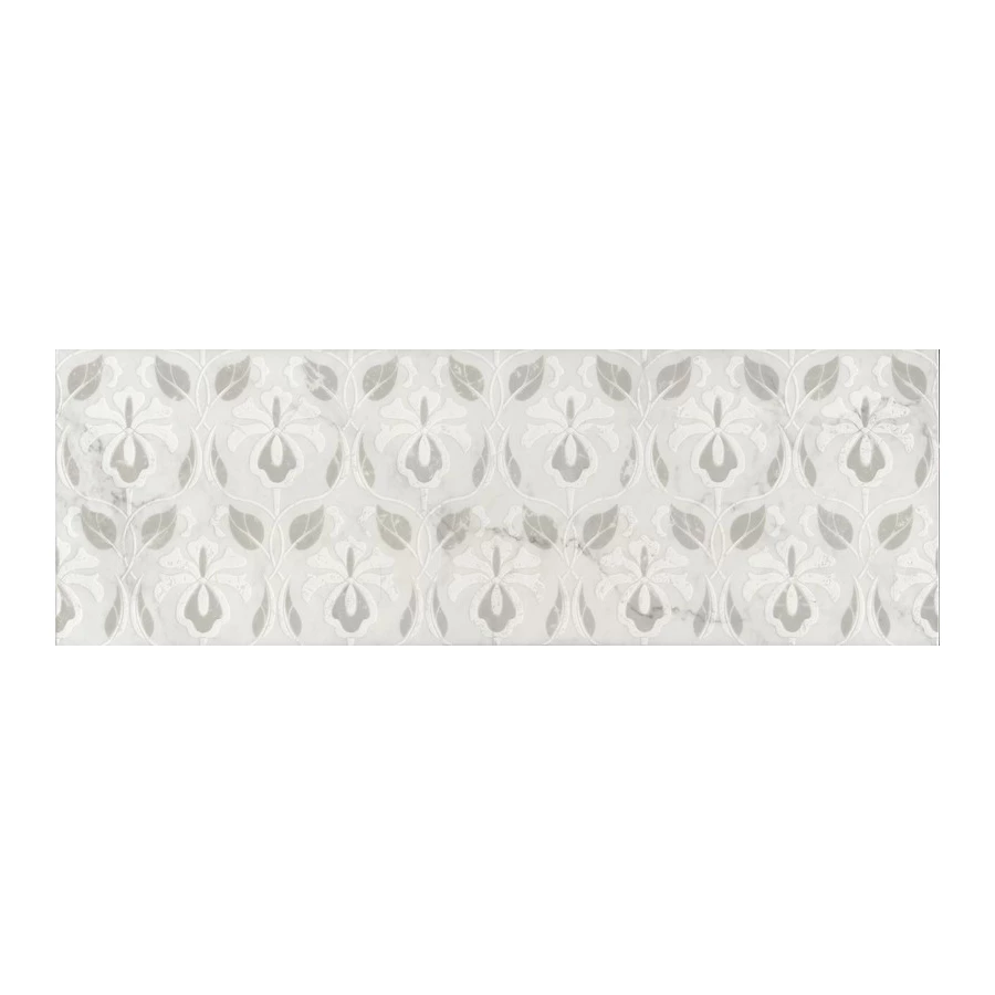 Плитка настенная Kerama Marazzi Тубкаль Декор обрезная глянцевая белая KMD3STA030BR 89,5х30 см