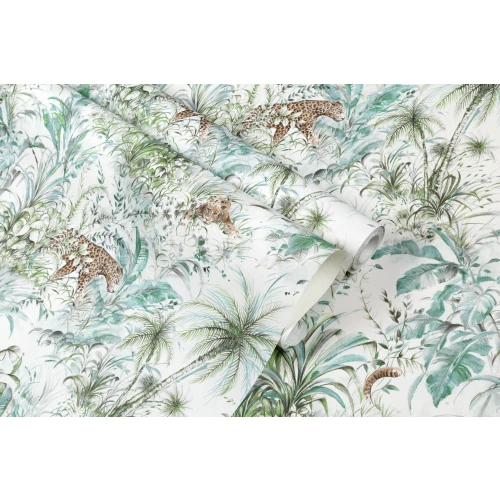 Обои флизелиновые Palitra Trend 3 Leopards Top Velvet бежевые TC72076-17 1,06х10,05 м