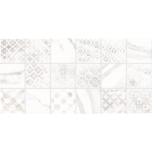 Плитка настенная Alma Ceramica Fresco рельефная глянцевая белая TWU2550FRC17 50х24,9 см