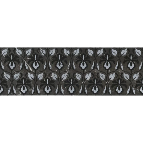 Плитка настенная Kerama Marazzi Тубкаль Декор обрезная глянцевая черная KMD3STA031BR 89,5х30 см