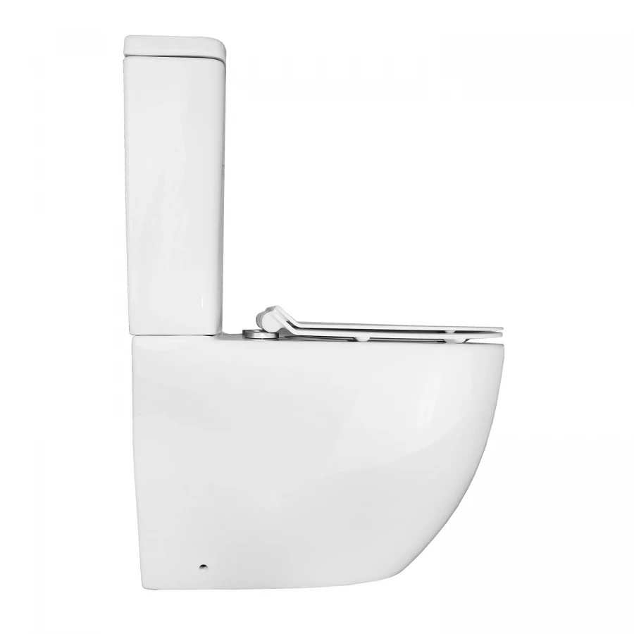 Унитаз-компакт напольный Azario Mitta безободковый в комплекте с бачком и сиденьем микролифт AZ-2128 62х34х81 см