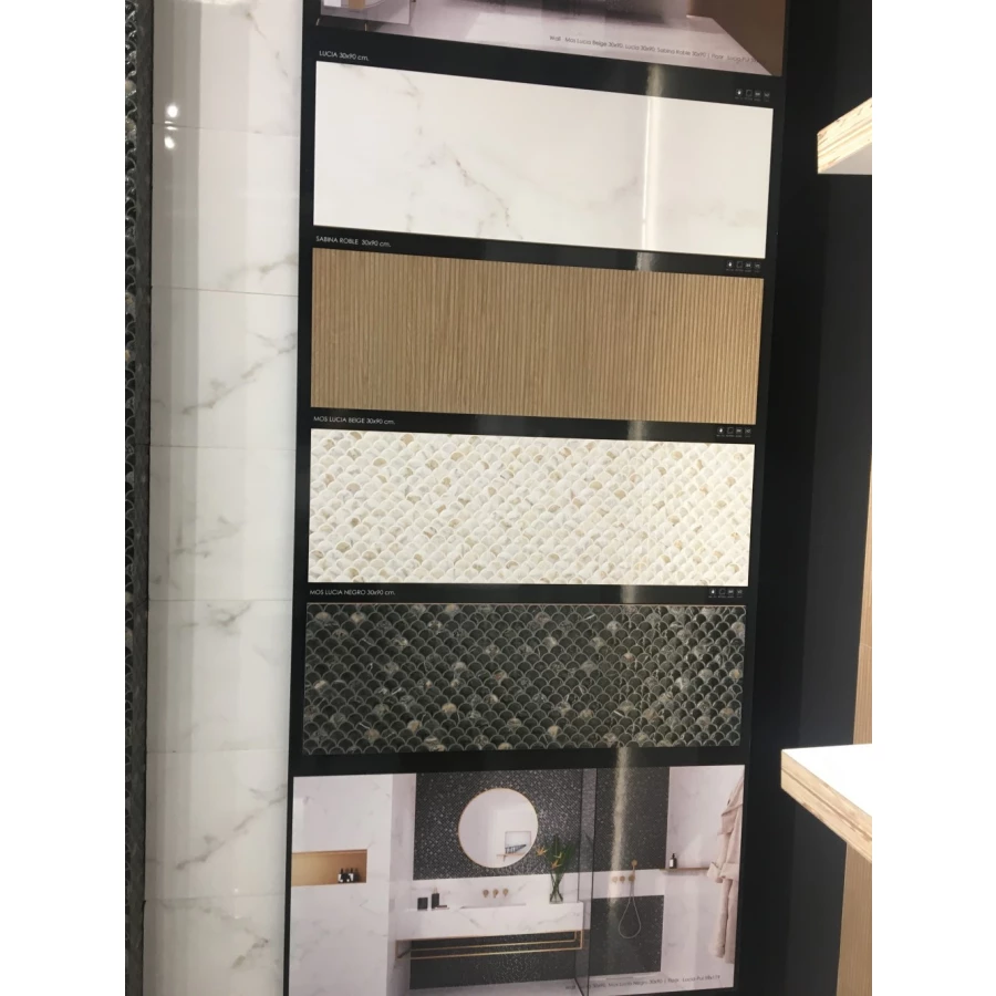 Плитка настенная Emigres Mos Lucia Negro R 90х30 см