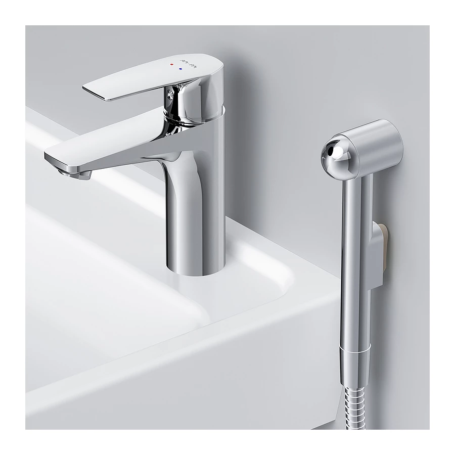 Смеситель для раковины Am Pm Gem с гигиеническим душем F90A03000