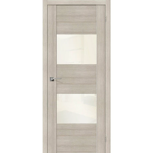 Межкомнатная дверь El Porta VG2 WР 200x70 экошпон Vetro полотно White Pearl цвет Cappuccino Veralinga