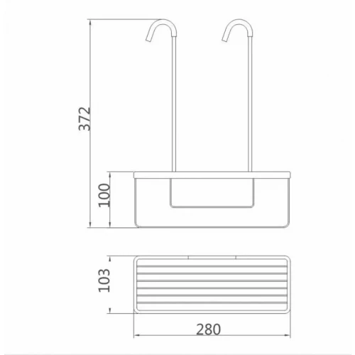 Полка Haiba подвесная металлическая решетчатая HB339