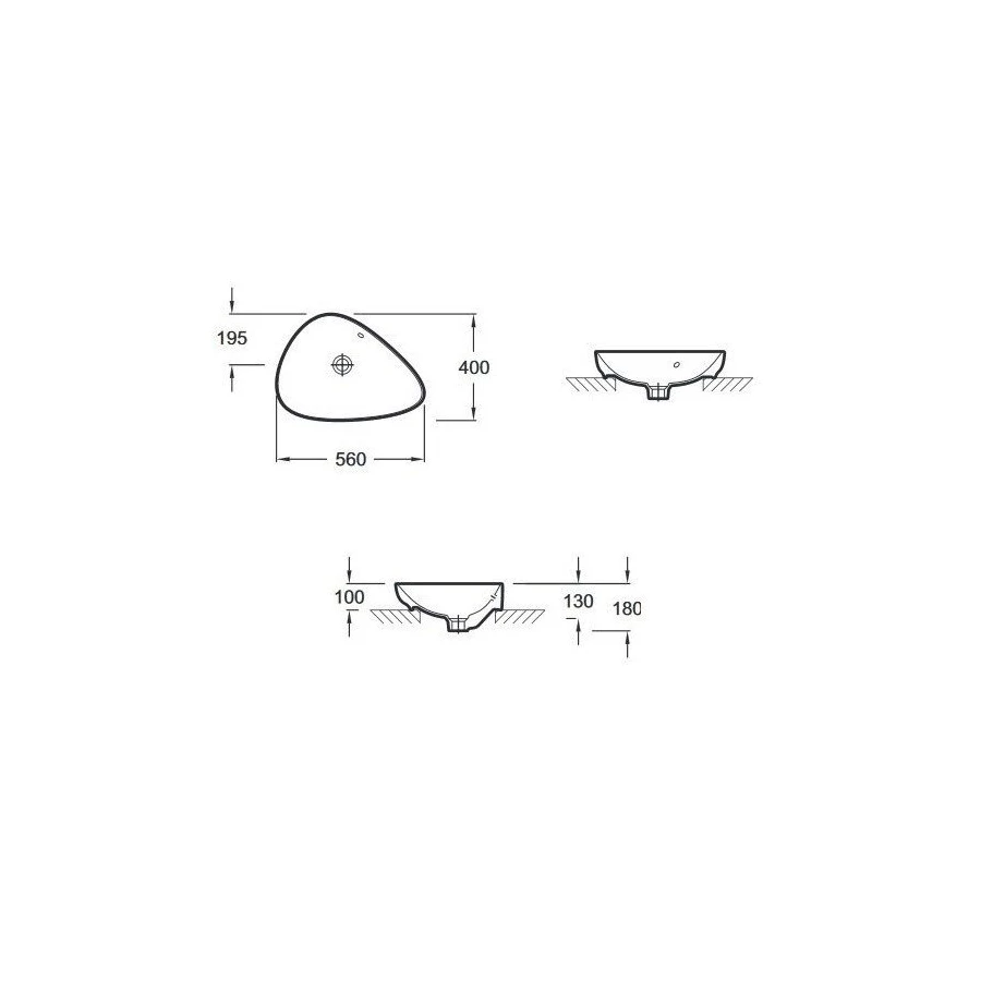 Раковина Jacob Delafon Nouvelle Vague EVI102-00 56x40 см