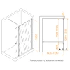 Душевая перегородка RGW WA-054B WA-010B + Z-072B Прозрачное 100 см