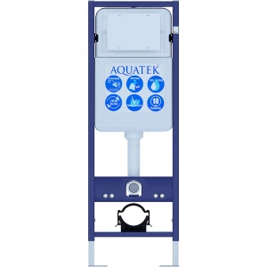 Инсталляция для подвесного унитаза узкая Aquatek Standart 37 звукоизоляционная прокладка INS-0000017 1130*370*150 мм