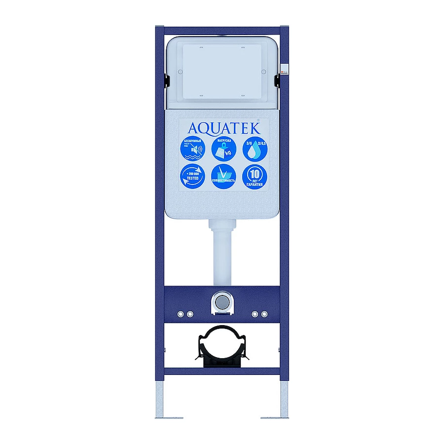 Инсталляция для подвесного унитаза узкая Aquatek Standart 37 звукоизоляционная прокладка INS-0000017 1130*370*150 мм
