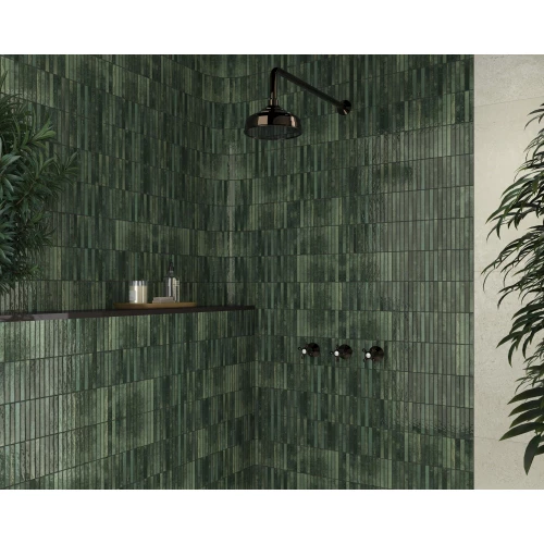 Керамогранит Dune Ceramica Kit-Kat Mosaic Grass Glossy глянцевый зеленый 188861 23,1х11,5 см