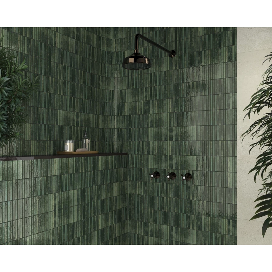 Керамогранит Dune Ceramica Kit-Kat Mosaic Grass Glossy глянцевый зеленый 188861 23,1х11,5 см