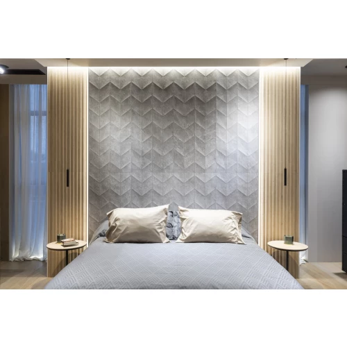 Плитка настенная Porcelanosa Мйстис Грей Спига / Mystic Grey Spiga матовая серая 100336893 150х59,6 см