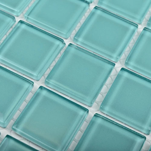 Мозаика Bonaparte Стеклянная мозаика Azov 25х25 глянцевая голубая 30х30 см