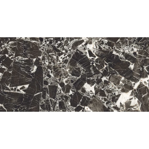 Керамогранит Керамин Нуар матовый черный 120х60 см