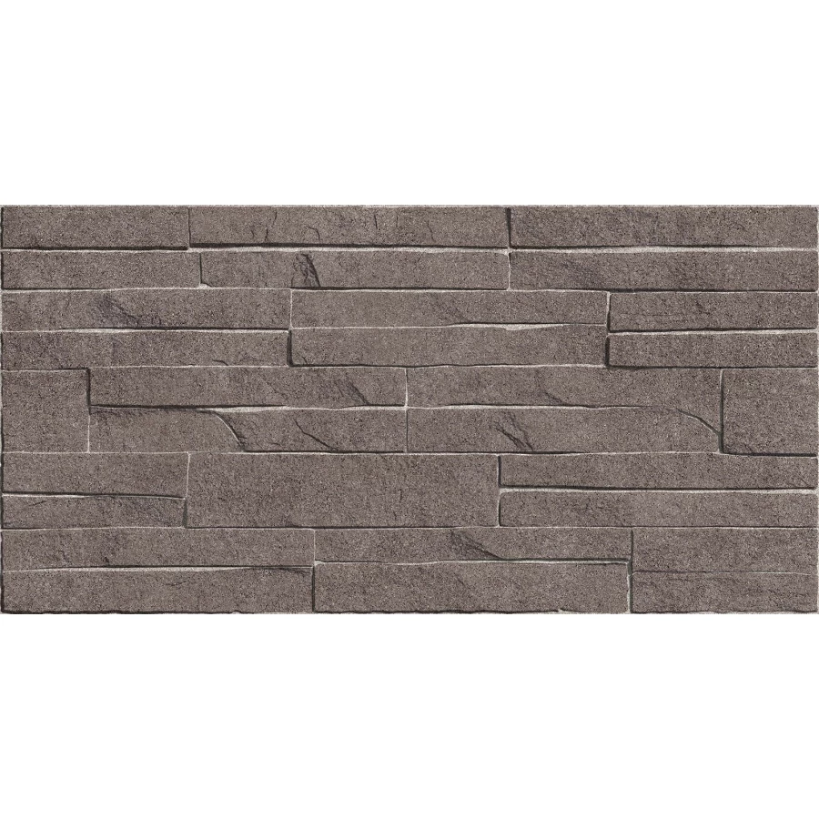 Плитка настенная Alma Ceramica Discover рельефная глянцевая коричневая TWU2550DCV24 50х24,9 см