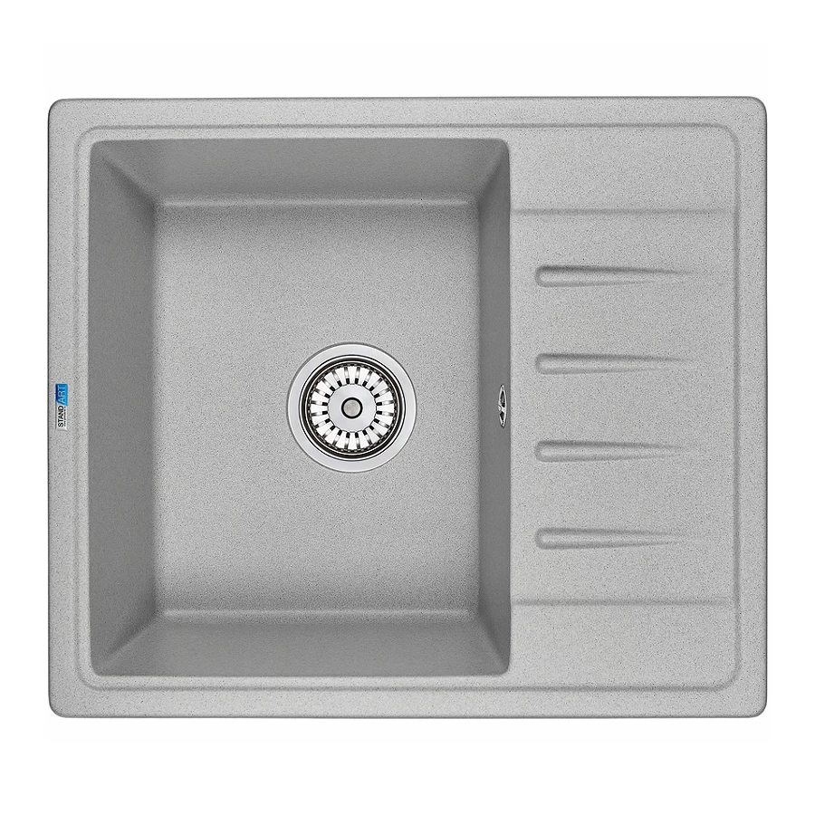 Кухонная мойка Granula Standart 5803, БАЗАЛЬТ 58х50 см