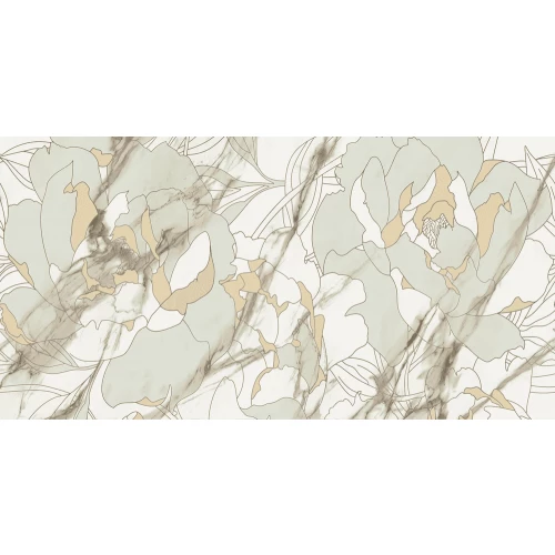 Плитка настенная Primavera Тривия Декор 1 бежевый глянец TP3668H1 60х30 см
