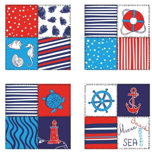 Комплект декоров Onda Капри Seaside 4 шт 40х40 см