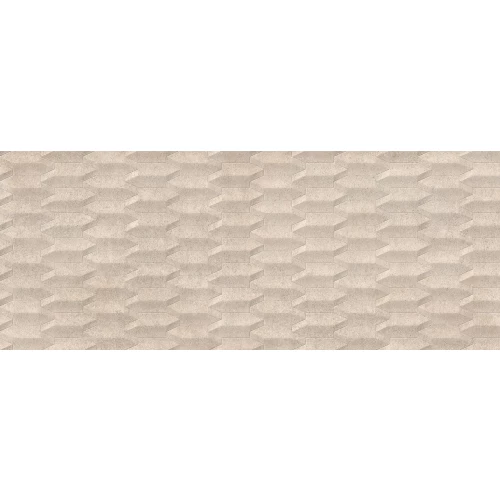 Плитка настенная Porcelanosa Верона Боне Субик / Verona Bone Cubik матовая бежевая 100371181 150х59,6 см