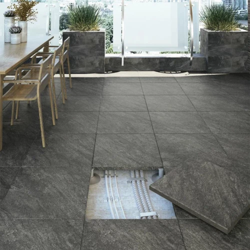 Керамогранит Meili Ceramica Viona Dark Gray матовый тёмно-серый 60х60 см